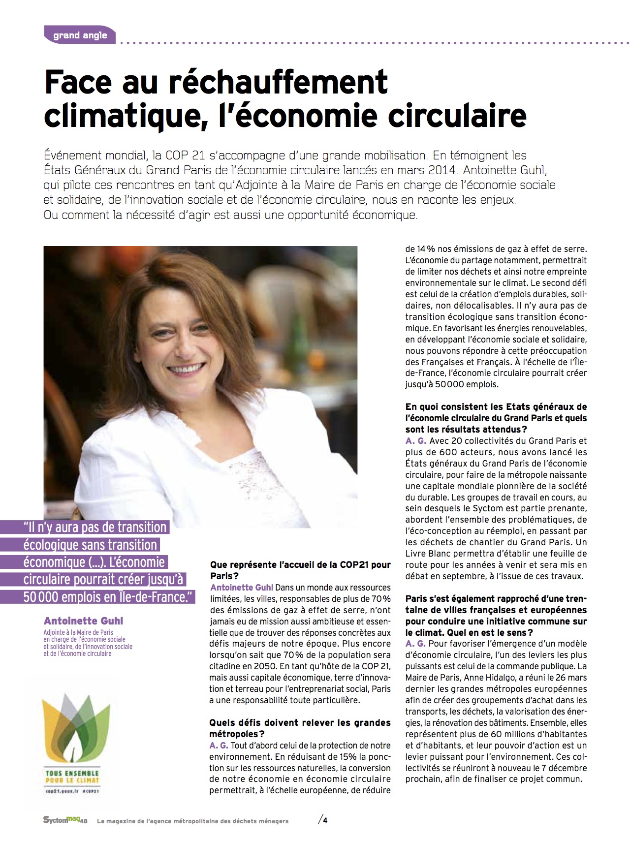 Face Au Réchauffement Climatique, L’économie Circulaire | Antoinette Guhl